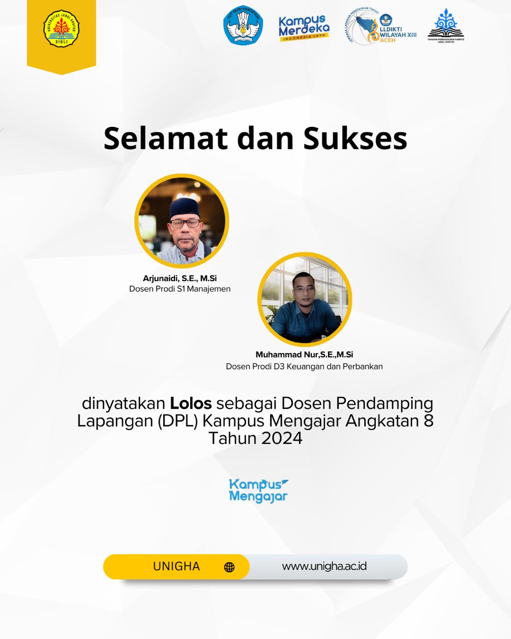 Dosen FEB Unigha Lolos DPL Kampus Mengajar Angkatan 8 Tahun 2024